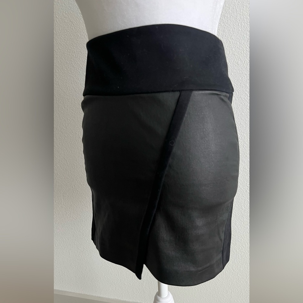 IRO Black Midi lamb leather and cotton with Wrap Design - Picture 7 of 13